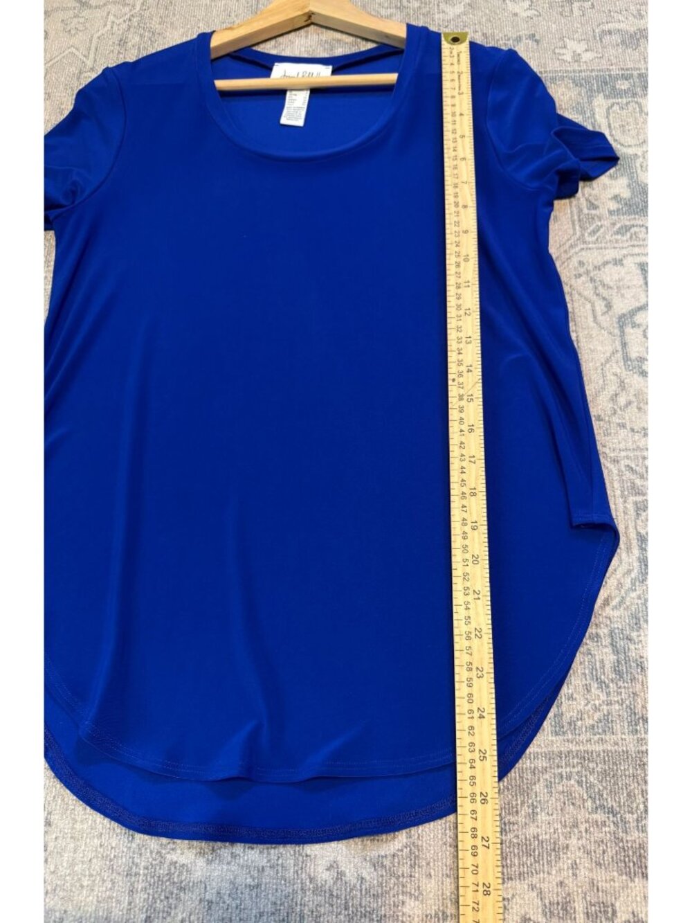 Joseph Ribkoff Women's Royal Blue Scoop Neck Short Sleeve Blouse Size 6 Career